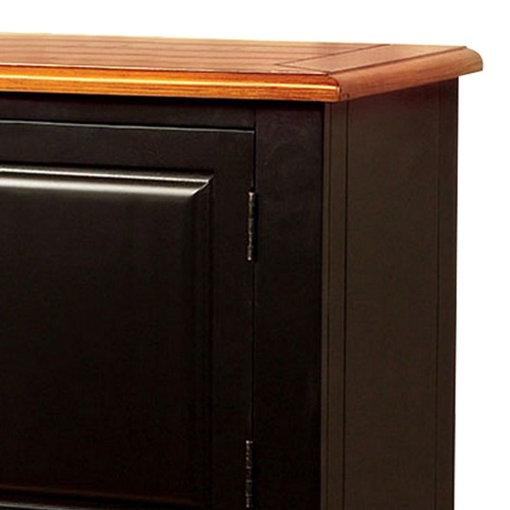 Fritz 52 Server 2 Cabinets 2 Drawers Turned Legs Black By Casagear Home BM300629