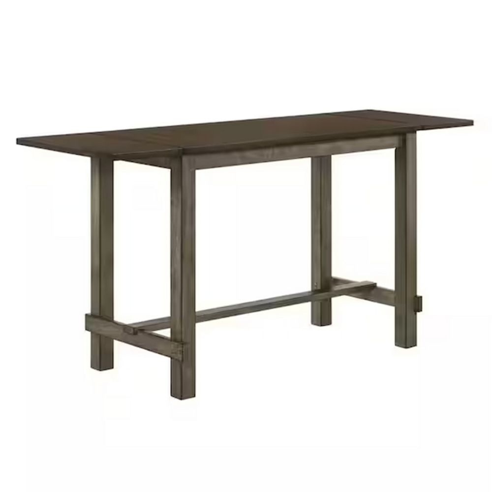 Tay 47"-71" Extendable Counter Height Table, Brown Wood By Casagear Home