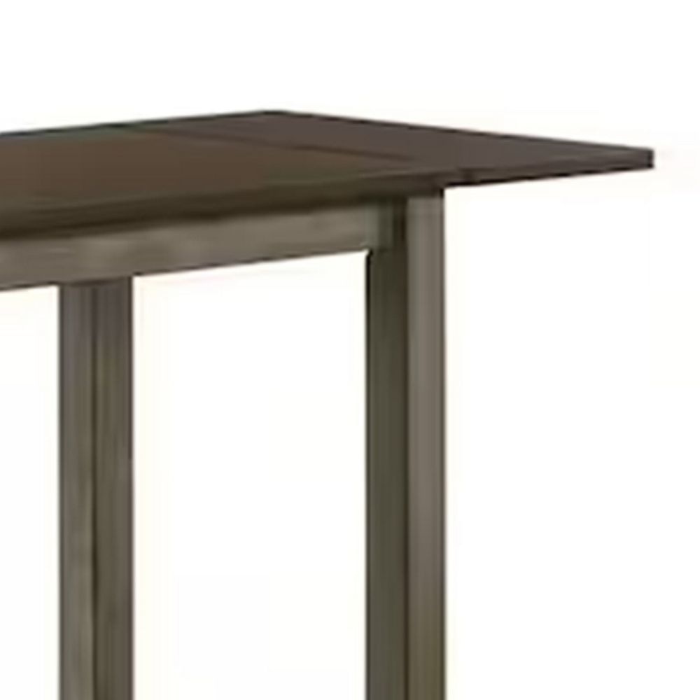 Tay 47-71 Extendable Counter Height Table Brown Wood By Casagear Home BM300645