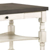 Swan 60 Counter Height Table Turned Legs Ivory Wood Gray By Casagear Home BM300664