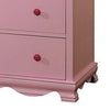 Zina 42 Tall Dresser Chest 5 Drawers Bow Accent Pink By Casagear Home BM300689