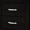 Ancy 24 2 Drawer Nightstand Faux Diamond Inlay Black By Casagear Home BM300839