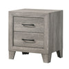 Isha 24 2 Drawer Nightstand Metal Handles Driftwood Gray By Casagear Home BM300842