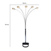 Arya 94 5 Light Arc Floor Lamp Crystal Accents Chrome By Casagear Home BM300845