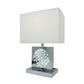 Rohi 22 Table Lamp Fabric Shade Chrome Base LED Accents By Casagear Home BM300855