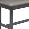 48 Dining Bench Padded Seating Gray Upholstery Black By Casagear Home BM300873