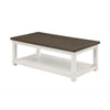 Mon 48 Coffee Table Bottom Shelf Brown Top White Frame By Casagear Home BM300877