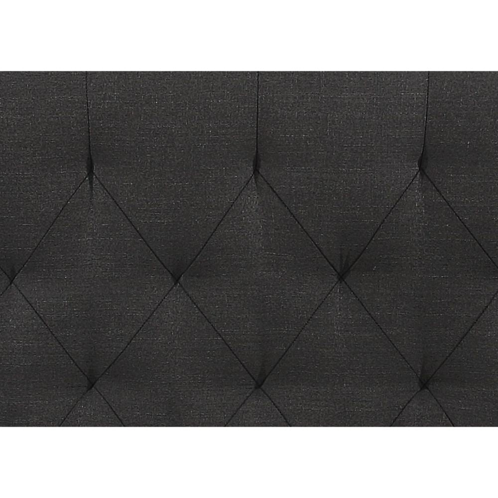 Dane Full Bed Upholstered Curved Headboard Dark Gray By Casagear Home BM300906