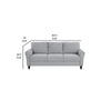 Engi 81 Accent Sofa Gray Polyester Attached Back Cushion By Casagear Home BM301037