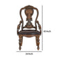 Devi 20 Armchair Queen Anne Backrest Rustic Brown By Casagear Home BM301063