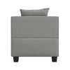 Jake 34 Armless Chair Gray Polyester Tapered Wooden Feet By Casagear Home BM301140