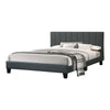 Dex Full Size Bed, Plush Tufted Upholstery, Charcoal Gray By Casagear Home