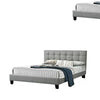 Dex Full Size Bed Plush Tufted Upholstery Light Gray By Casagear Home BM301431