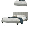 Eve California King Bed Tufted Light Gray Upholstery By Casagear Home BM301437