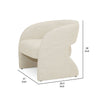 31 Accent Chair Cream Fabric Curved Back Plush SeatBy Casagear Home BM301746