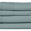 Edra 4 Piece Microfiber Queen Sheet Set with Lace Teal Gray By Casagear Home BM301870