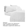 Myla 4 Piece Full Sheet Set Stitched White Microfiber By Casagear Home BM301889