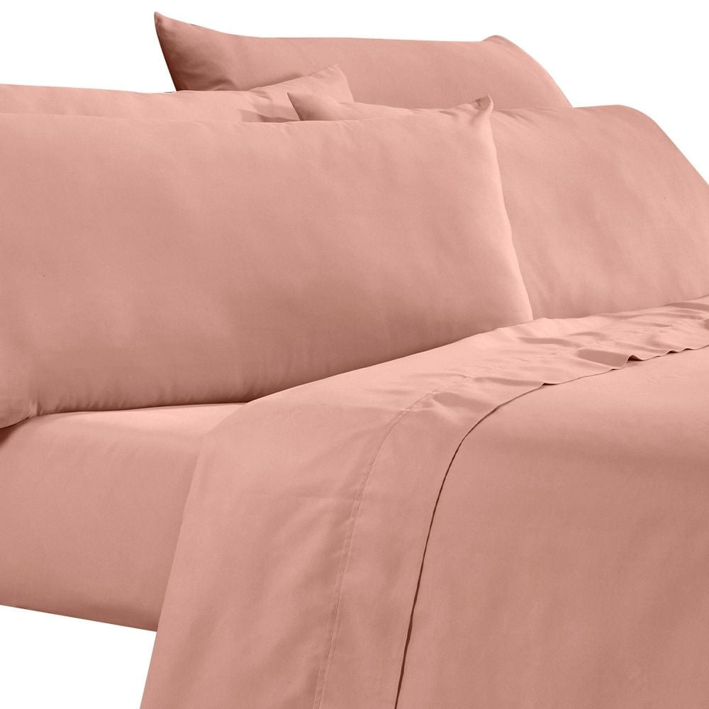 Myla 4 Piece Full Sheet Set Stitched Pink Microfiber By Casagear Home BM301904