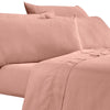 Myla 4 Piece Full Sheet Set Stitched Pink Microfiber By Casagear Home BM301904