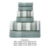 Nyx 6 Piece Cotton Towel Set Striped White and Light Gray By Casagear Home BM301936