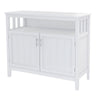 Zoh 40 Double Door Sideboard Console Cabinet Shelf White By Casagear Home BM302003