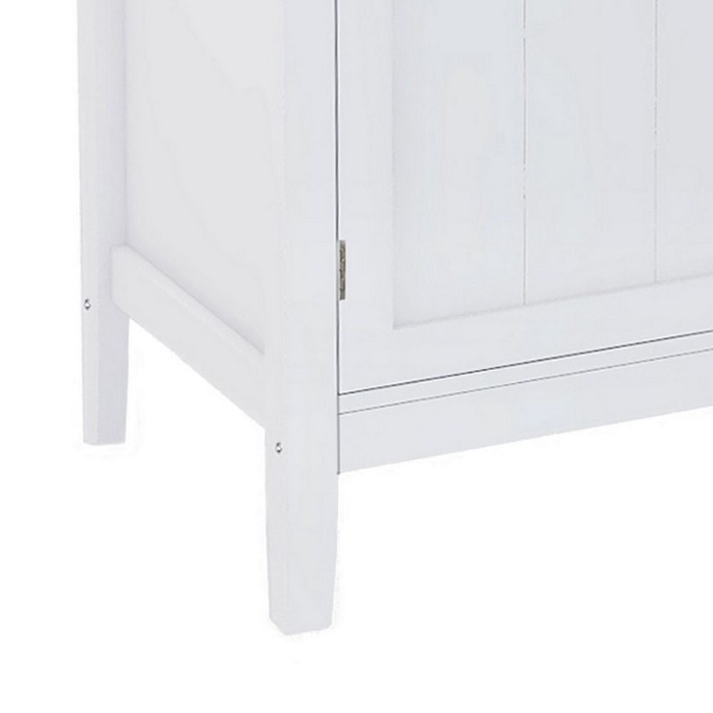 Zoh 40 Double Door Sideboard Console Cabinet Shelf White By Casagear Home BM302003