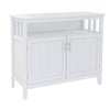 Zoh 40" Double Door Sideboard Console Cabinet, Shelf, White By Casagear Home