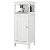 32 Tall Storage Cabinet with 1 Open Shelf Crisp White By Casagear Home BM302019