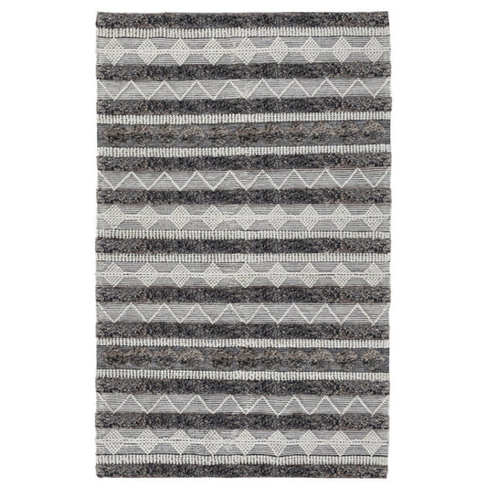 Ako 2 x 3 Indoor Outdoor Small Area Rug, Ivory Abstract Design, Gray Tones By Casagear Home