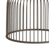 30 Inch Cage Style Dining Table Base Hollow Cylinder Base Gray Metal By Casagear Home BM302434