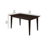 59 Inch Rectangular Dining Table Tapered Legs Dark Cappuccino Brown Wood By Casagear Home BM302437