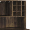 63 Inch Wine Cabinet with Double Doors 2 Adjustable Shelves Rich Brown By Casagear Home BM302489