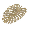 Linzo 25 Inch Metal Wall Hanging Decor Monstera Leaf Bright Gold Finish By Casagear Home BM302543