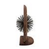 17 Inch Modern Sculpture Brown Mango Wood Frame Striking Open Eye Design By Casagear Home BM302557