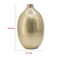 Pansy 14 Inch Modern Vase Metal Tall Curved Shape Bottleneck Gold By Casagear Home BM302558