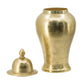 21 Inch Lidded Vase Urn Finial Accent Brilliant Gold Aluminum Finish By Casagear Home BM302593