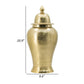 21 Inch Lidded Vase Urn Finial Accent Brilliant Gold Aluminum Finish By Casagear Home BM302593