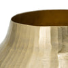 Kria 11 Inch Modern Curved Vase Hammered Texture Gold Aluminum Finish By Casagear Home BM302604