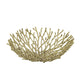 14 Inch Decorative Bowl Aluminum Tree Branch Design Gold By Casagear Home BM302637