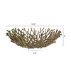 14 Inch Decorative Bowl Aluminum Tree Branch Design Gold By Casagear Home BM302637