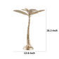 16 Inch Tall Artisan Candle Holder Inspired by A Palm Tree Iron Gold By Casagear Home BM302679