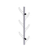 34 Inch Wall Mounted Coat and Hat Rack with 8 Hooks, Silver Metal Frame By Casagear Home