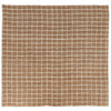 Obi 8 x 8 Square Handwoven Area Rug, Ivory Checkered Patterns, Brown Jute By Casagear Home