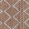 Solk 2 x 3 Small Area Rug Woven Polyester Moroccan Lattice Ivory Brown By Casagear Home BM303035