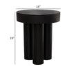 16 Inch Modern End Table Thick Sturdy Surface Tripod Legs Black Wood By Casagear Home BM303181