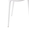 Yuva 22 Inch Armchair Modern Intricate Curved Seat White Polypropylene By Casagear Home BM304620