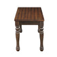 May 48 Inch Two Tone Dining Bench Turned Legs Rich Brown Wood Finish By Casagear Home BM304801