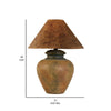 30 Inch Table Lamp 3 Way Switch Empire Shade Green and Brown Finish By Casagear Home BM304969