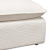 Agg 37 Inch Plush Ottoman Feather Down Seat White Faux Sheepskin By Casagear Home BM305047