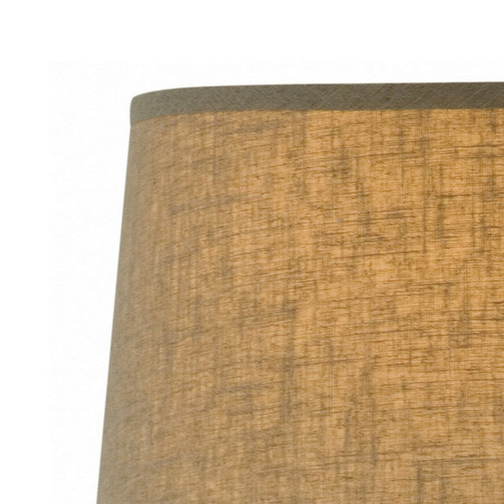 33 Inch Hydrocal Table Lamp Brown Drum Shade Textured Urn Shaped Base By Casagear Home BM305590